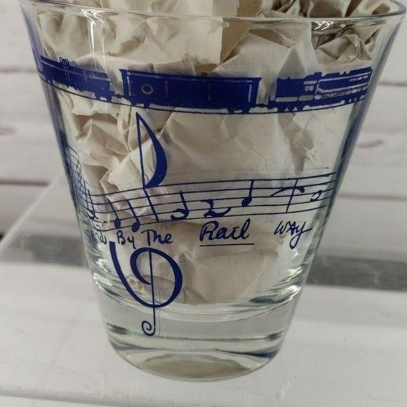 Railroad Crossing AAR Grow‎ Grow By The Rail Way” Rare Glass Train Cup - Picture 3 of 5